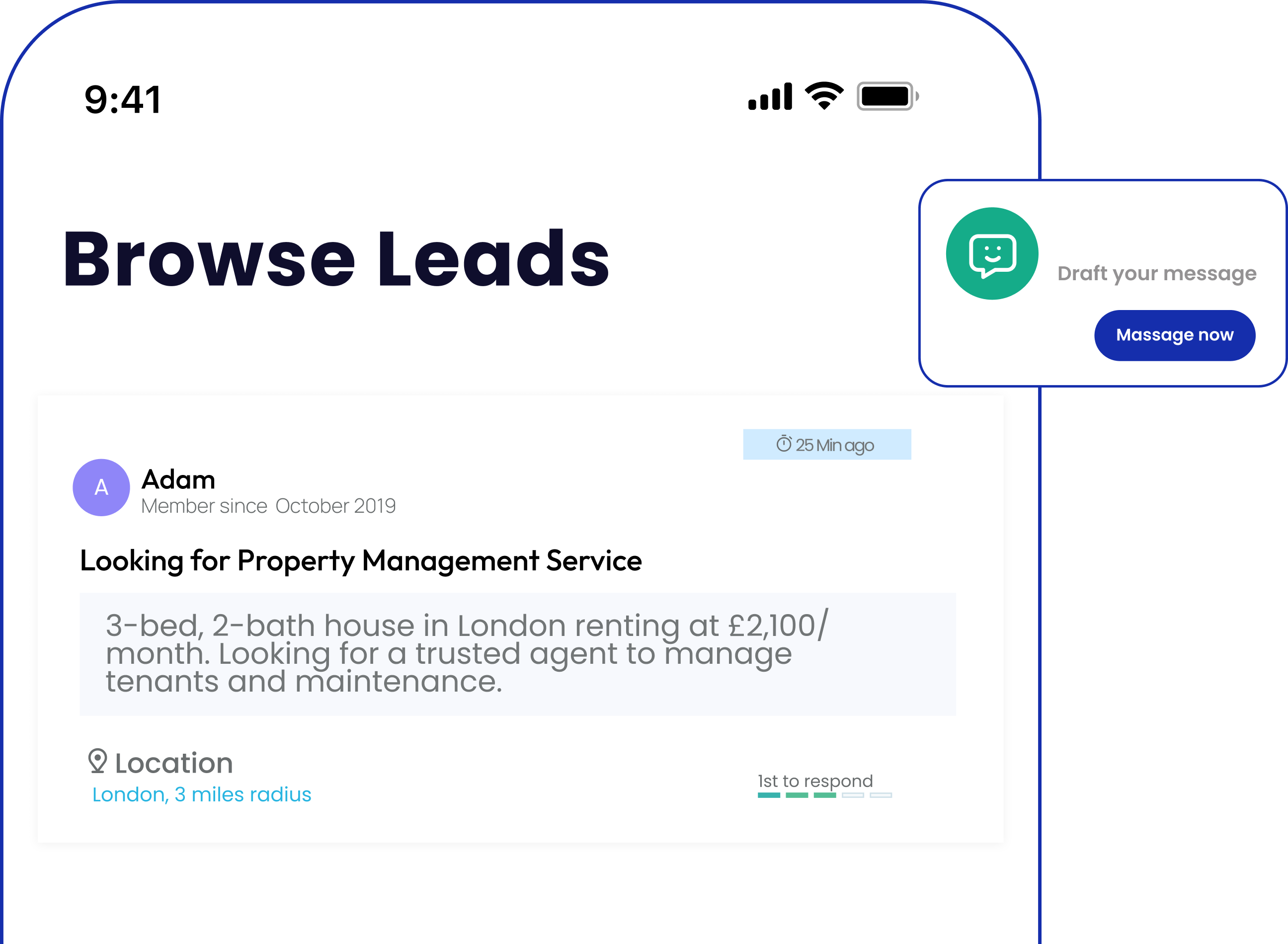 Browse leads & property requests for free